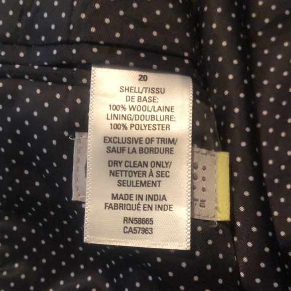 Nordstrom wool tuxedo jacket size 20 - Picture 4 of 4